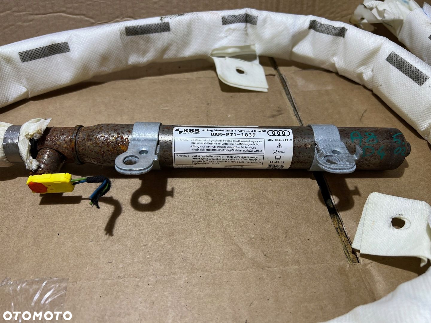AUDI A8 D4 LONG KURTYNA PRAWA AIRBAG PRAWY 4H4880742D - 6