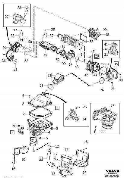 VOLVO S60 V60 XC60 II uszczelka obudowy filtra pow 31370321 - 2