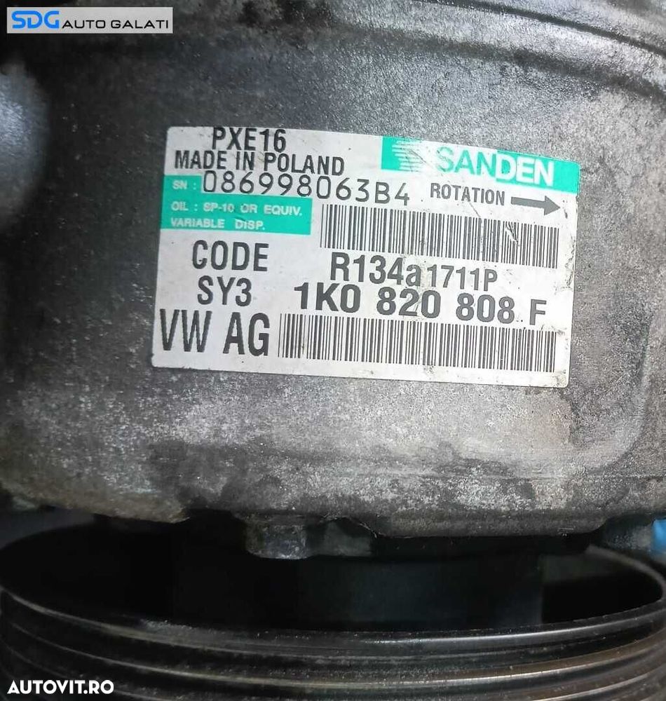 Compresor AC Aer Conditionat Clima Skoda Fabia 3 2014 - 2021 Cod 1K0820808F [A0385] - 7
