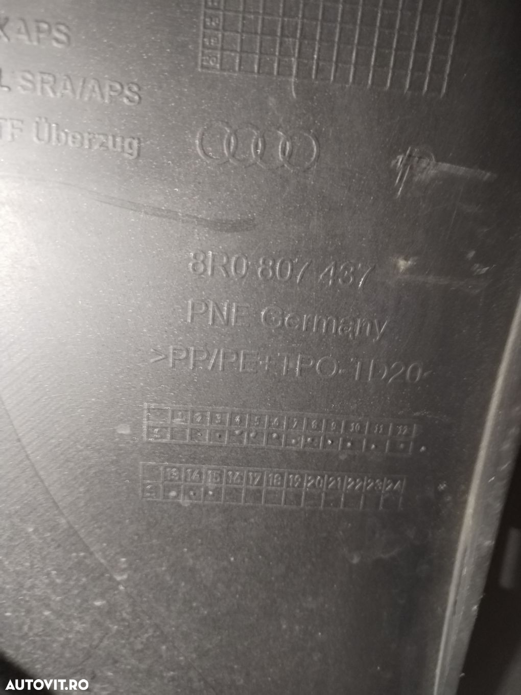 Bara fata Audi Q5, 2012, 2013, 2014, 2015, 2016, cod origine OE 8R0807437AH. - 16