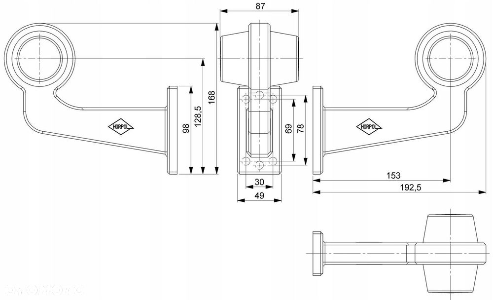 LAMPA OBRYSOWA NA RAMIENIU LED BIAŁO CZERWONA LEWA - 3