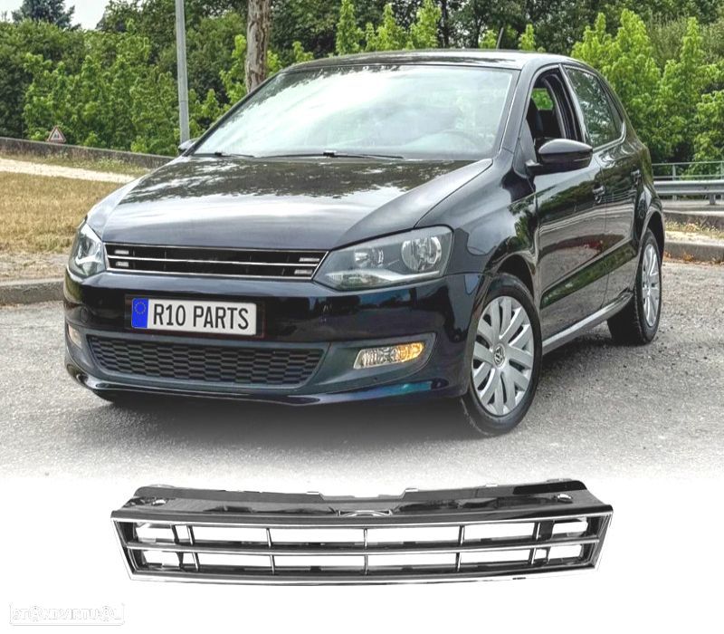 GRELHA FRONTAL VOLKSWAGEN VW POLO CROMADA 09- - 1