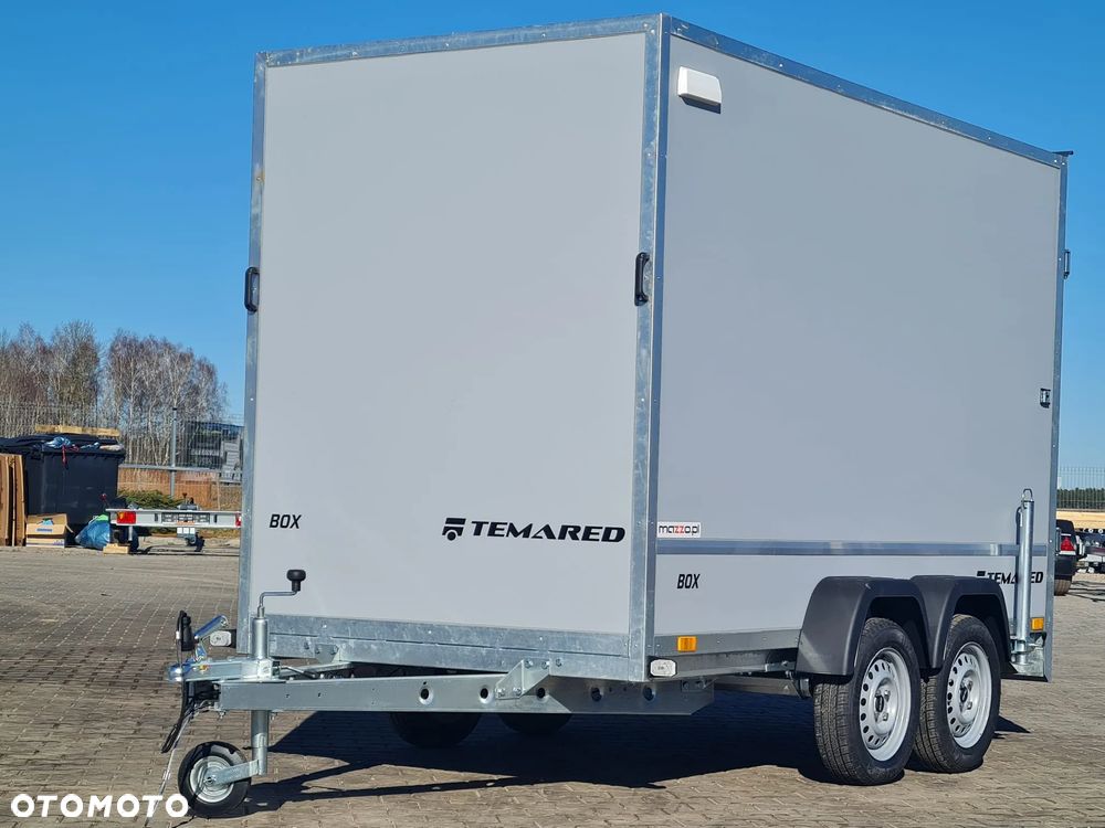 TEMARED Dostawa przyczepa kontener, furgon, box 300x150x180cm DMC 750kg, KATEGORIA B, podpory tylne - 5