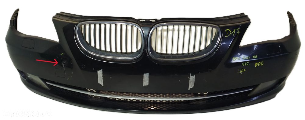 zderzak przedni przód BMW 5 E60 E61 LIFT 07-10 PDC SPRYSKI 475 - 1