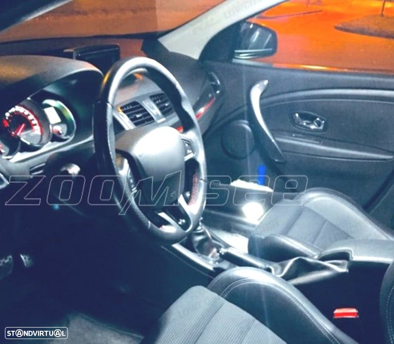 KIT COMPLETO DE 14 LAMPADAS LED INTERIOR PARA RENAULT MEGANE III 3 MK3 HATCHBACK 09-15 - 4