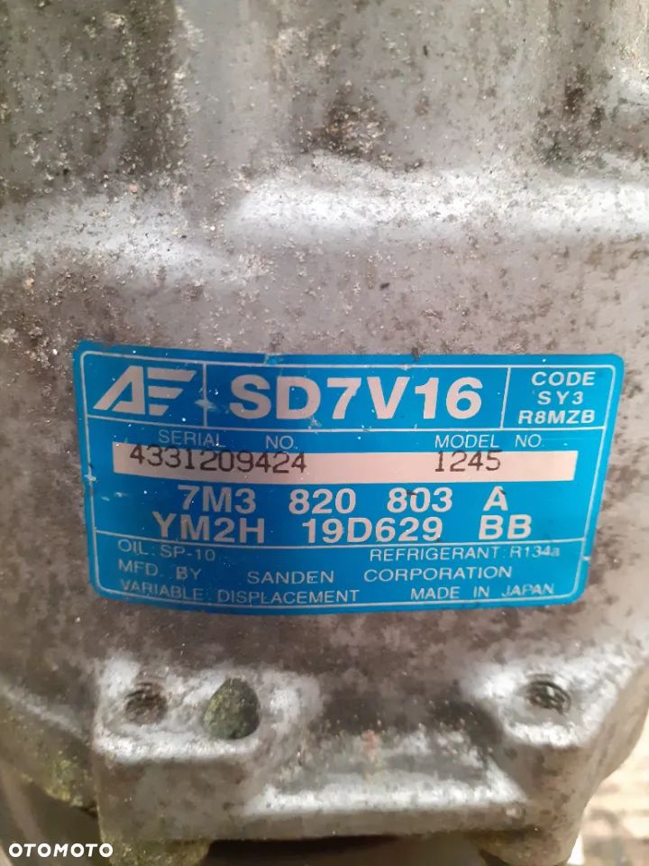 Sprężarka klimatyzacji sanden SD7V16 audi vw skoda 1.8t 1.9 2.0 - 4