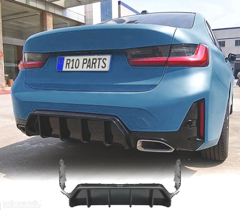 DIFUSOR BMW G20 G21 LCI 23-25 LOOK M PERFORMANCE PRETO BRILHANTE - 1