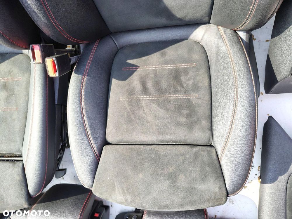 FOTEL KANAPA CZARNA SKÓRA KOMPLET BOCZKI MERCEDES A KLASA SEDAN W177 V177 - 15