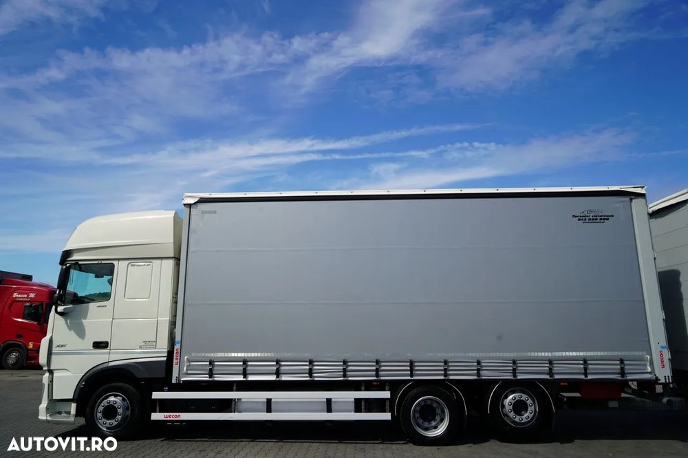 DAF XF 480 / CUPLAJ TANDEM / SSC / MEGA / PUNȚĂ RIDICATĂ / I-PARK COOL / ȘINGURI PENTRU STICLE / REMORCA WECON - 7,70 M / - 8