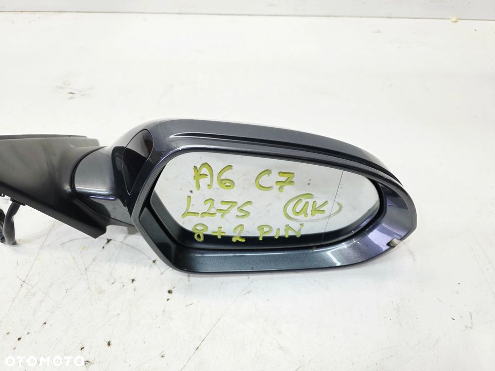 LUSTERKO ZEWNĘTRZNE PRAWE ASYSTENT AUDI A6 C7 8+2 PIN LZ7S UK - 2