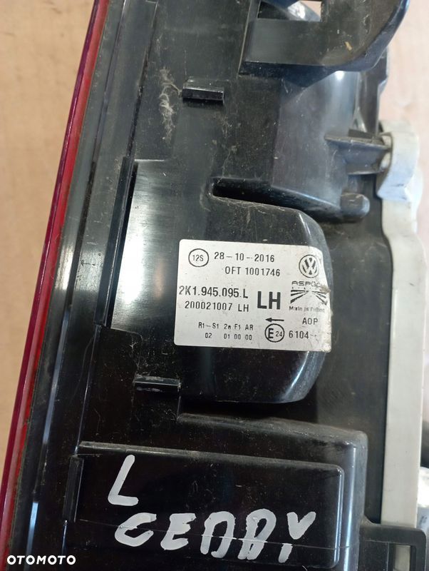 VW CADDY III 3 2K LAMPA LEWA TYŁ TYLNA EUROPA 2K1945095L - 4