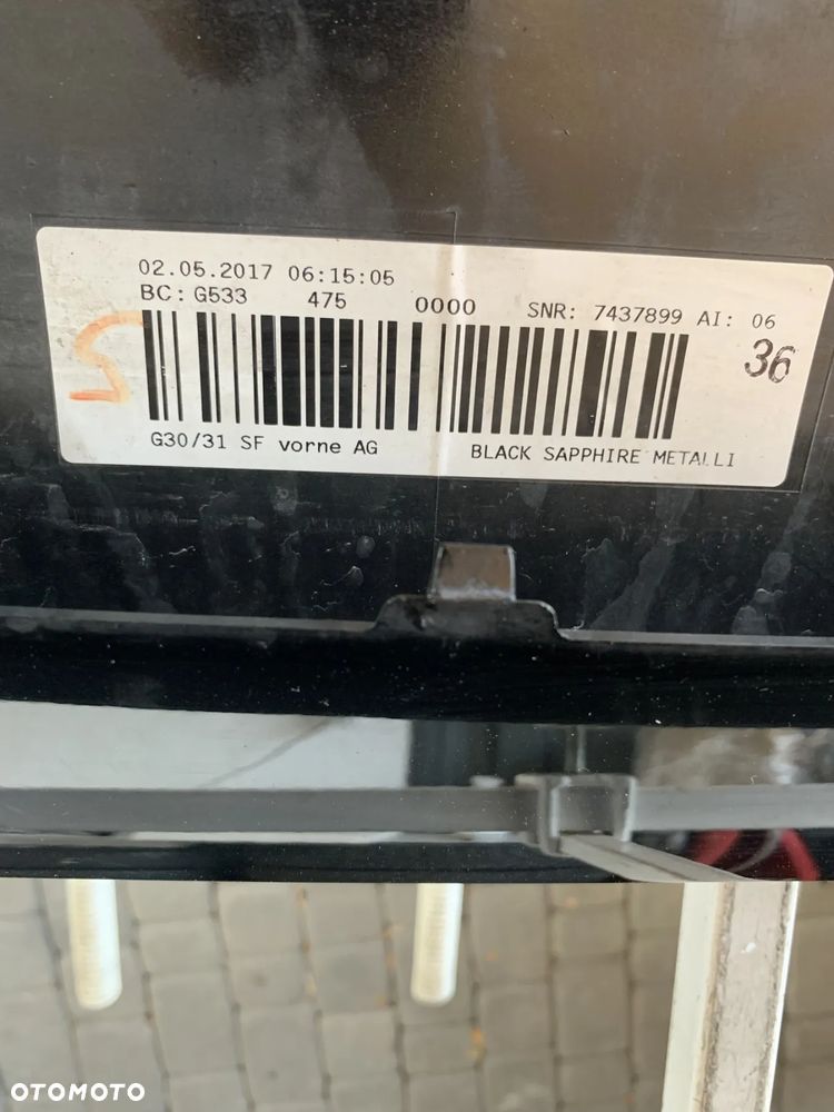 BMW 5 V G30 G31 17-20r SPR PDC Zderzak przod przedni - 6