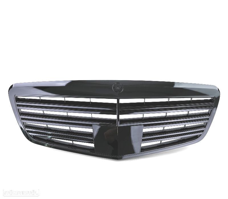 GRELHA FRONTAL MERCEDES S W221 09-13 LOOK AMG PRETO BRILHANTE - 3
