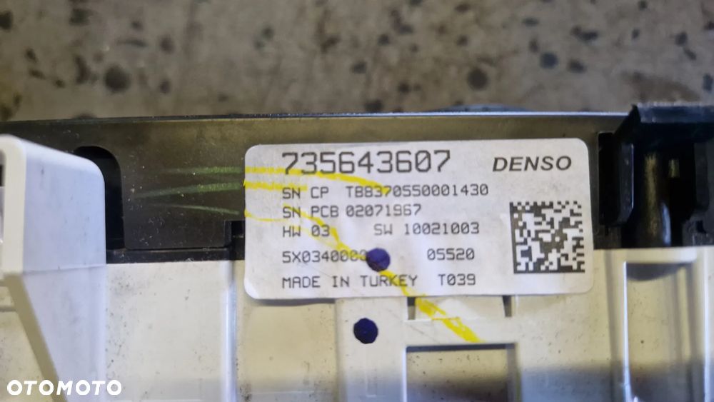 FIAT TIPO II PANEL NAWIEWU KLIMATYZACJI 735643607 - 3