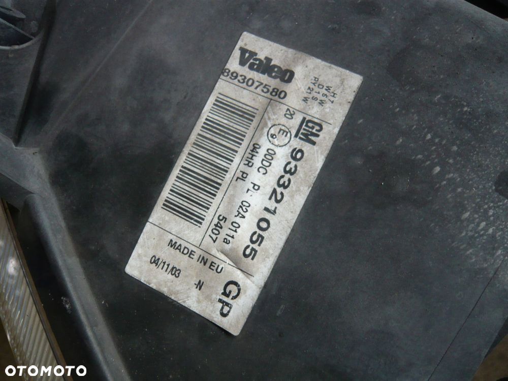 reflektor lampa prawa przód xenon 93321055 opel meriva a - 4