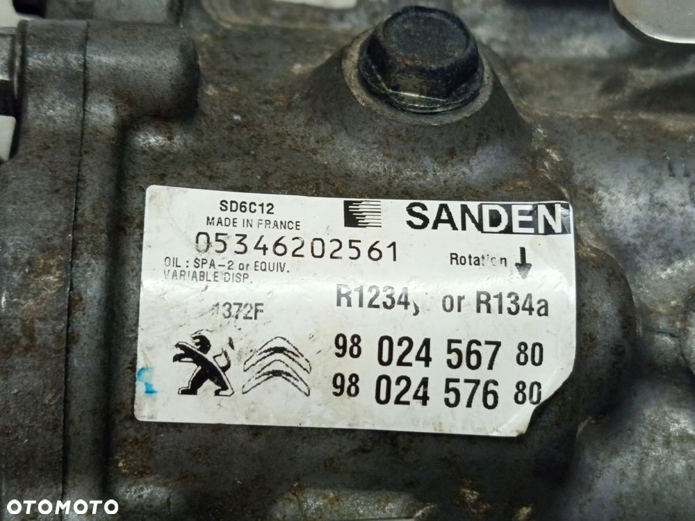 KOMPRESOR KLIMATYZACJI Citroen C4 DS4 DS3 Peugeot 308 5008 9802457680 - 7