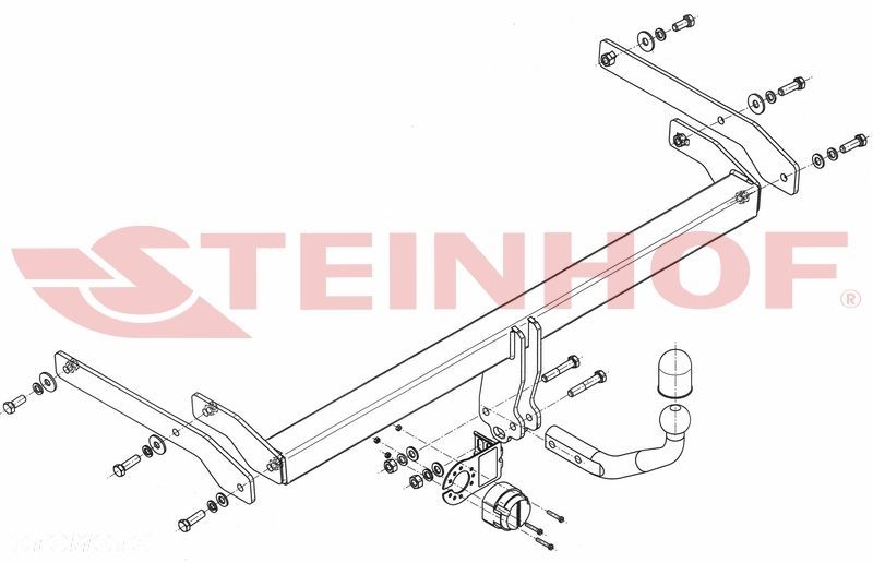 Hak holowniczy + WIĄZKA 7PIN do Suzuki Kizashi Sedan od 2010 - 2