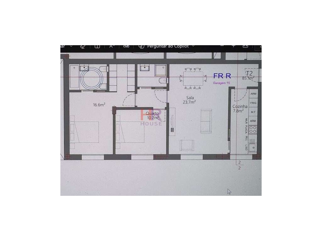 Apartamento T2 em construção com garagem dupla em Santo António dos... - Grande imagem: 4/4