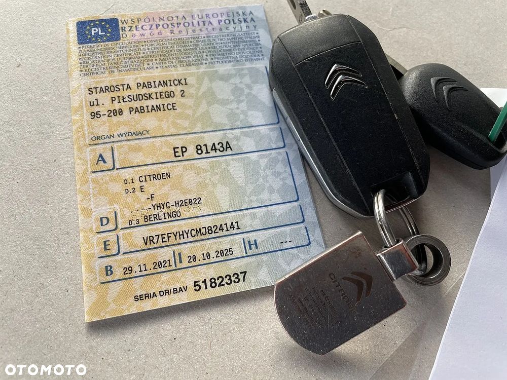 Citroën Berlingo 3 osobowy Salon Polska 2021 rok - 30