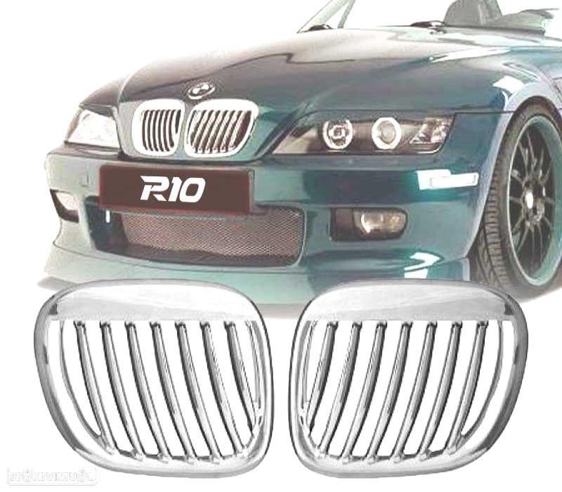 GRELHAS FRONTAIS BMW SERIE Z Z3 96-05 CROMADO - 1