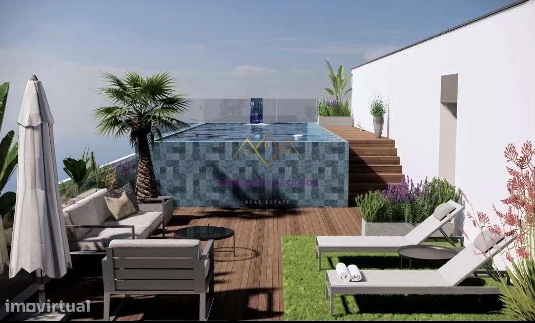 T3 com Piscina aquecida, ginásio e terraço no rooftop - Loures - Grande imagem: 2/23