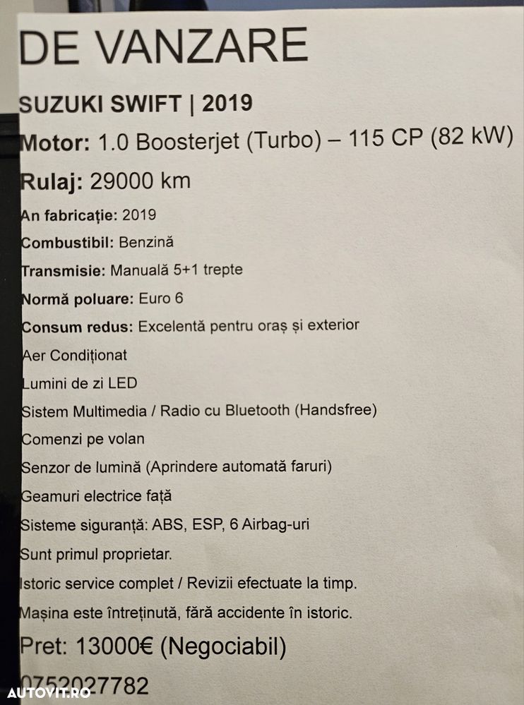 Suzuki Swift 1.0 BOOSTERJET Comfort - 2