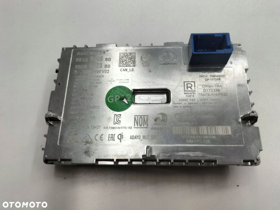 Ładowarka indukcyjna Peugeot 2008 II 2022r 9833986680 9850672380 - 1