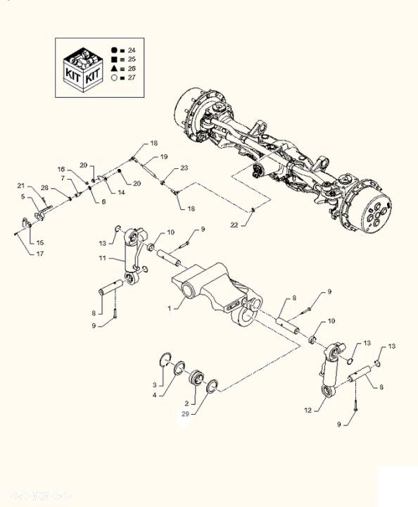 New Holland T6090 T6070 Zestaw serwisowy 87436719 - 1