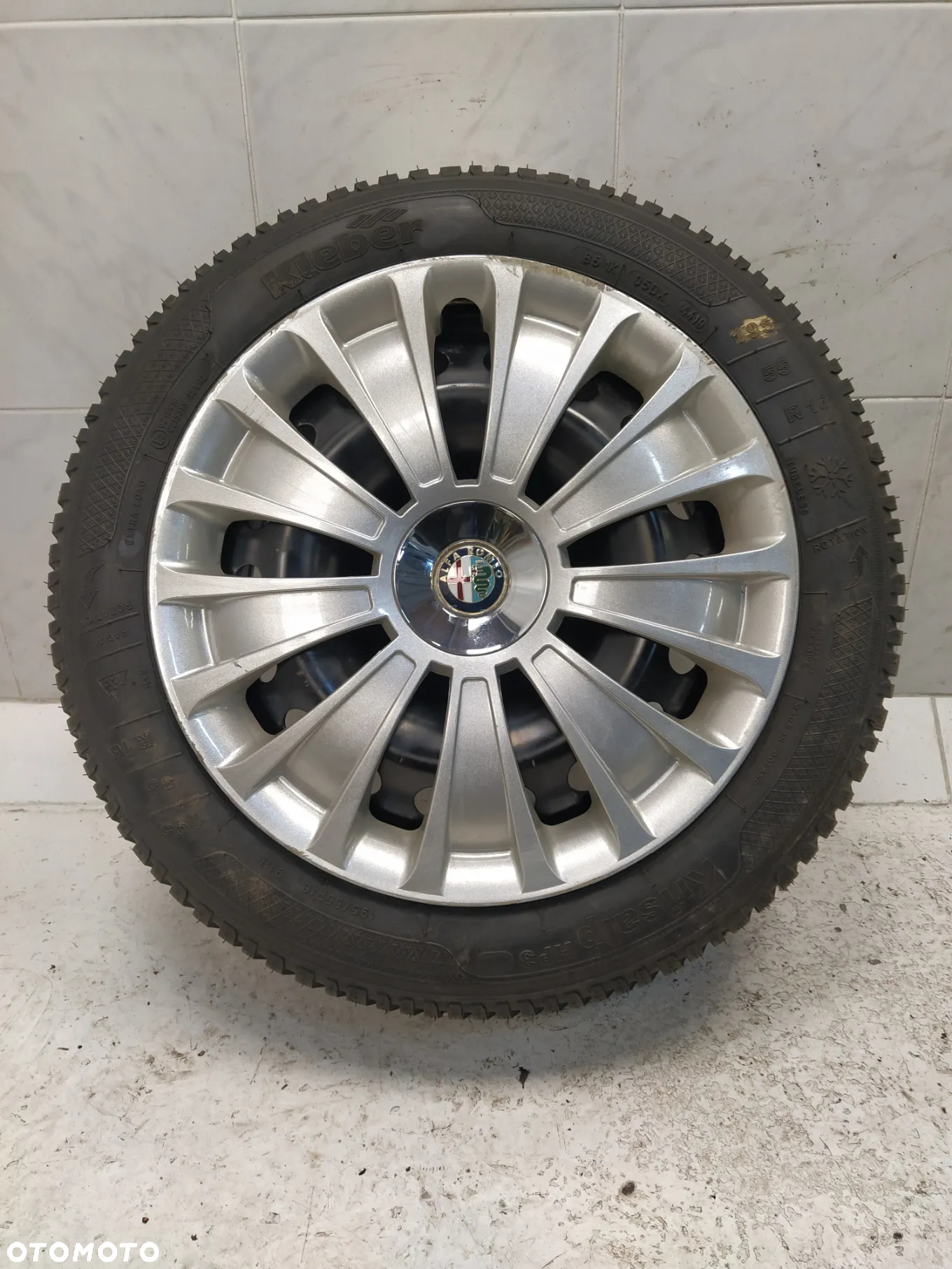 ALFA ROMEO 7x16 FELGI STALOWE R16 ET39 4x98 OPONY KLEBER 195/55 KOŁA ZIMA BIEŻNIK ok 6.70mm KOŁPAKI ALFA ROMEO - 3