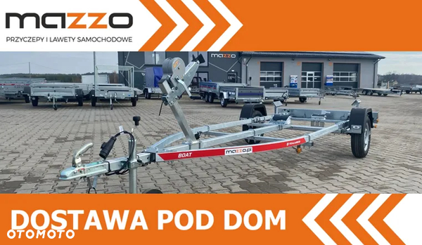 TEMARED Dostawa Przyczepka podłodziowa DMC750kg łódź do 5,3m WODOODPORNE ŁOŻYSKA MOCNA