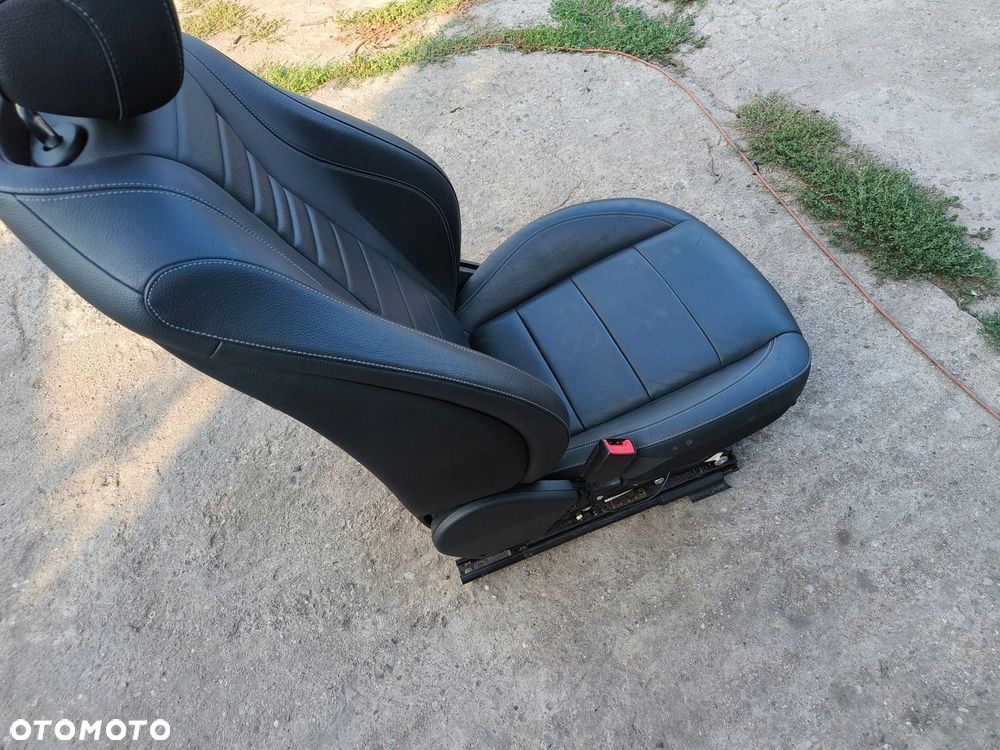 MERCEDES E KLASA W213 FOTEL PASAŻERA LEWY GRZANY CZARNA SKÓRA - 6