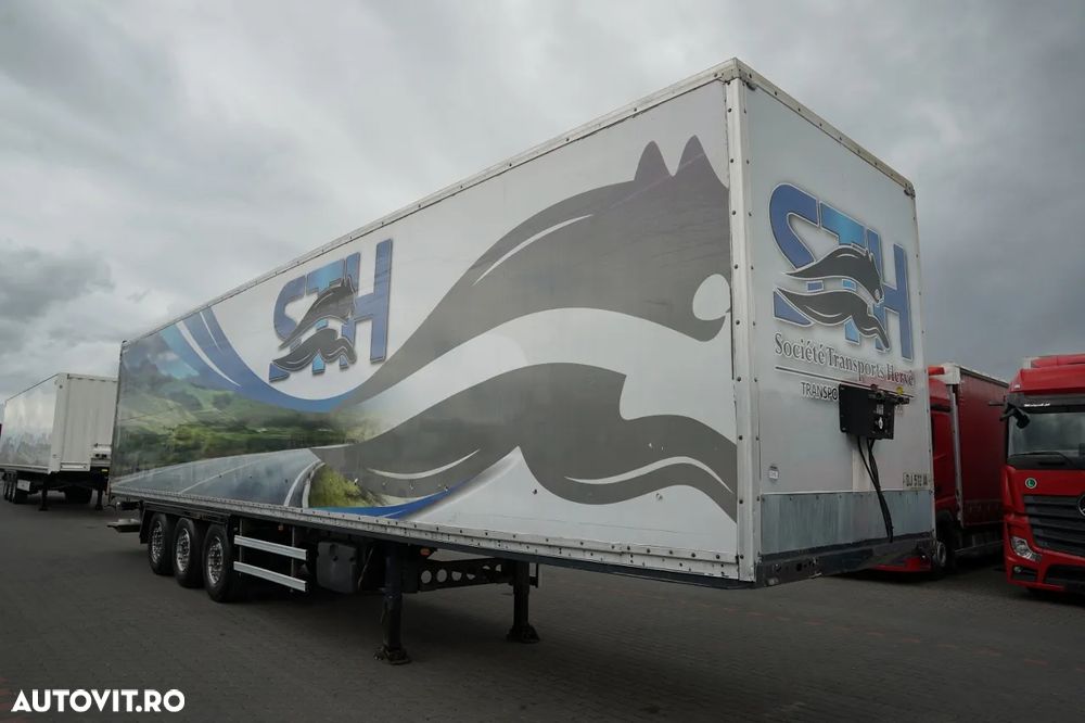 LeciTrailer CONTAINER / ELEVATOR PALFINGER 2.500 KG / AXĂ RIDICATĂ / SAF / PODEA REZISTENTĂ / OBLOANĂ RULOU - 7