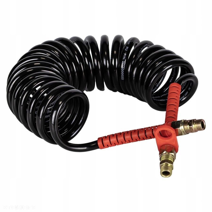 spirala pur m22 czarno-czerwona pur 5,5 m - 1