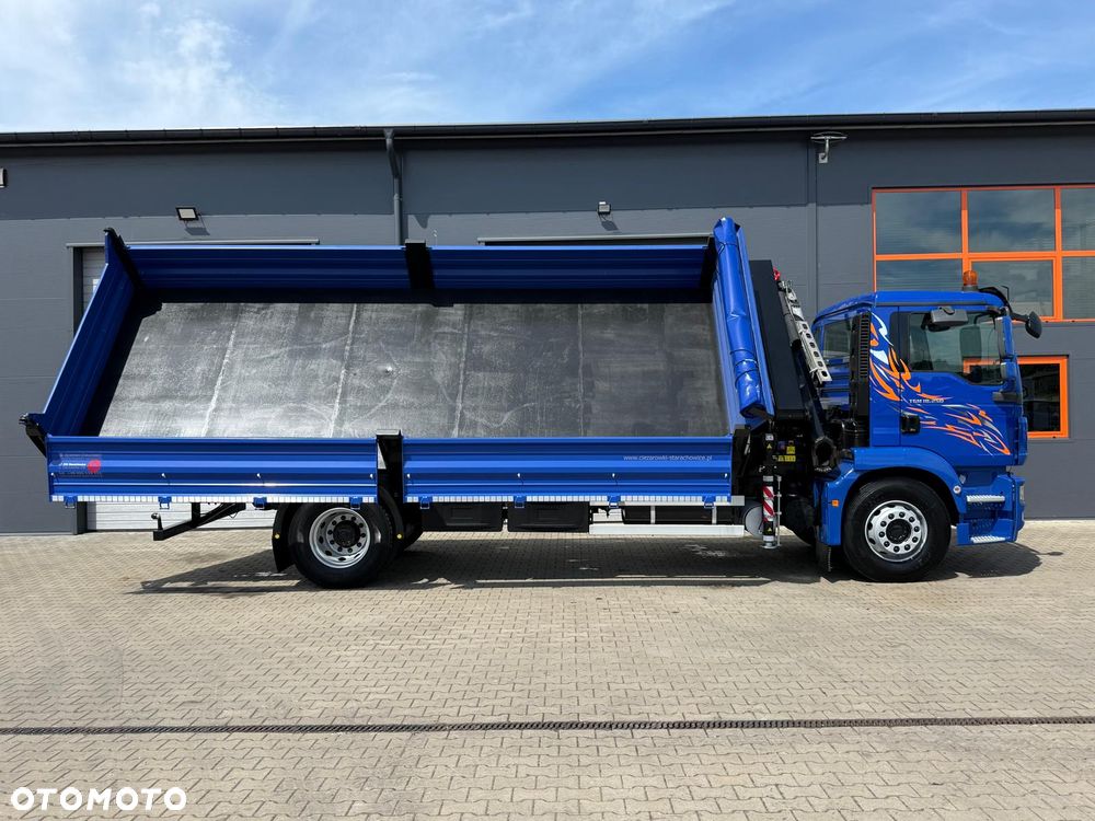 MAN TGM TGL TGS 18.250 // Klimatyzacja / Kiper 6,55 m !! // wywrotka 3-S + HDS HMF 1420 - K2 // budowlanka // energetyka //żuraw dzwig kran crane // Świeżo sprowadzony!! - 18