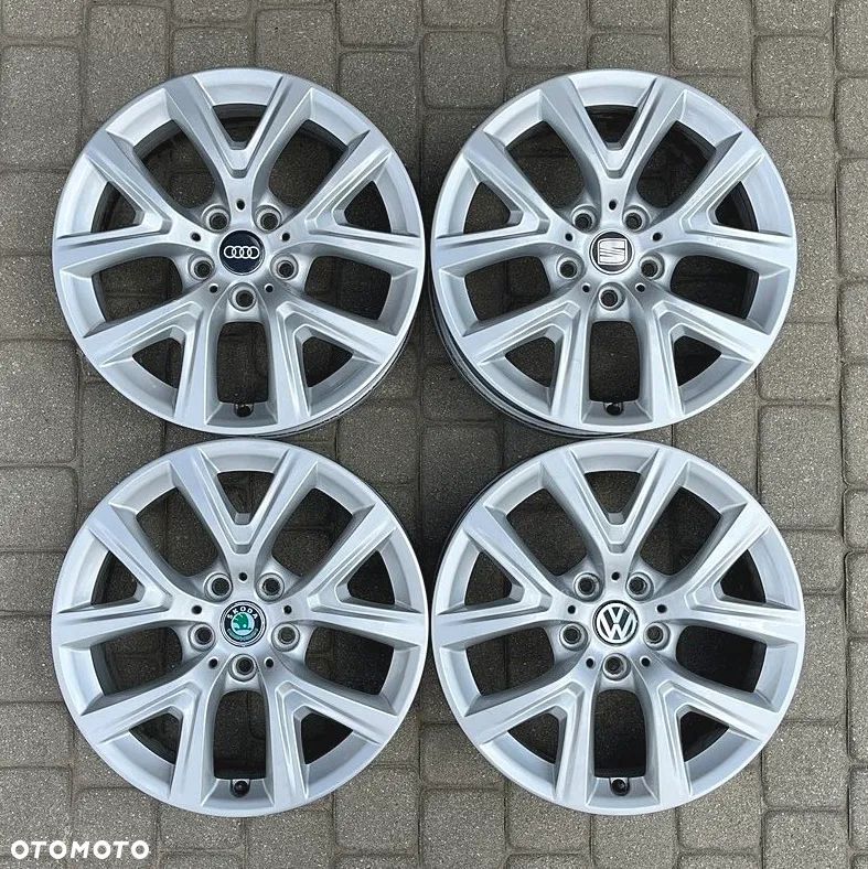 ALUFELGI 17 FELGI ALUMINIOWE ALUSY VW SKODA SEAT AUDI MERCEDES BMW 5x112 ET39 6,5Jx17H2 R17 IS39 - 1