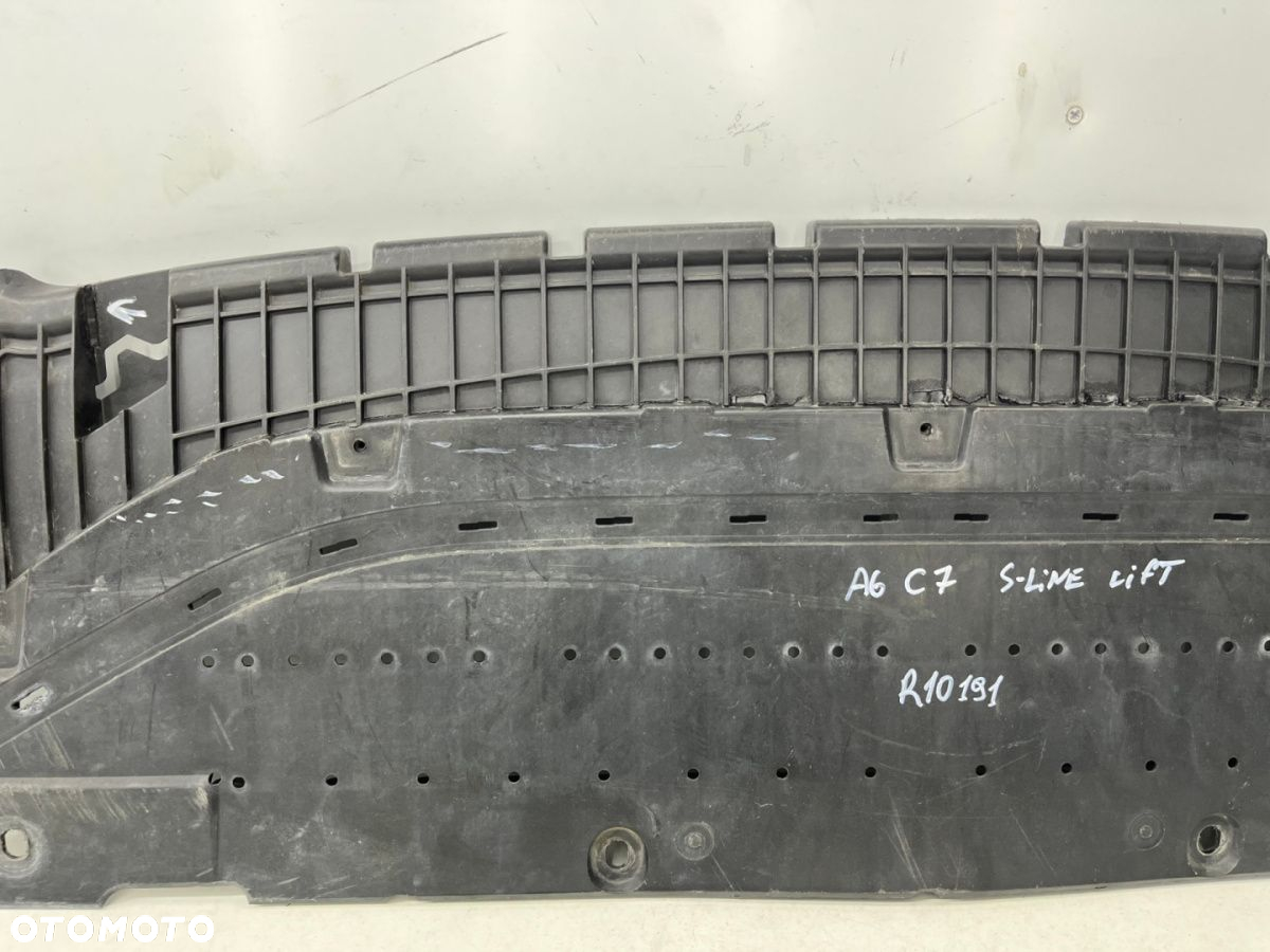 Osłona pod zderzak Audi A6 C7 Lift płyta dolna 14-18r. oryginalna 4g0890432f 4g0807611e - 5