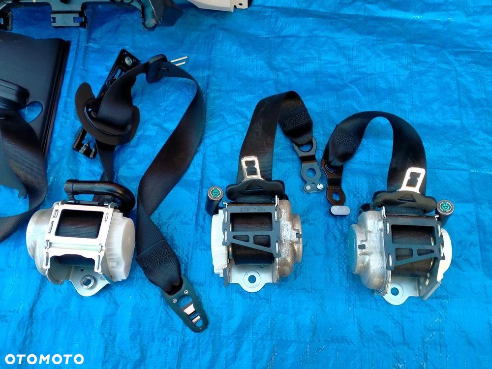 MERCEDES W206 KONSOLA DESKA CZARNA DÓŁ BEŻOWY AIRBAG PAS PASY KOMPLET - 4