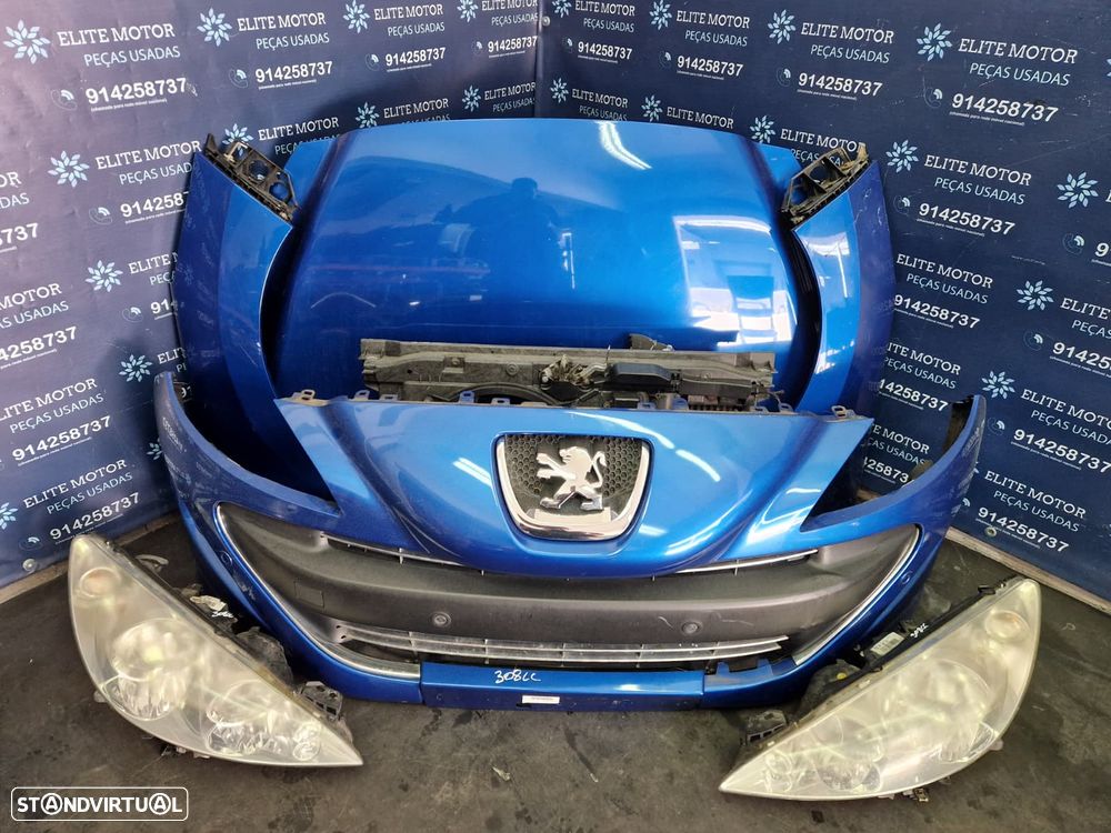Frente completa usada PEUGEOT 308 2.0 HDI capot parachoques oticas guardalamas - 3