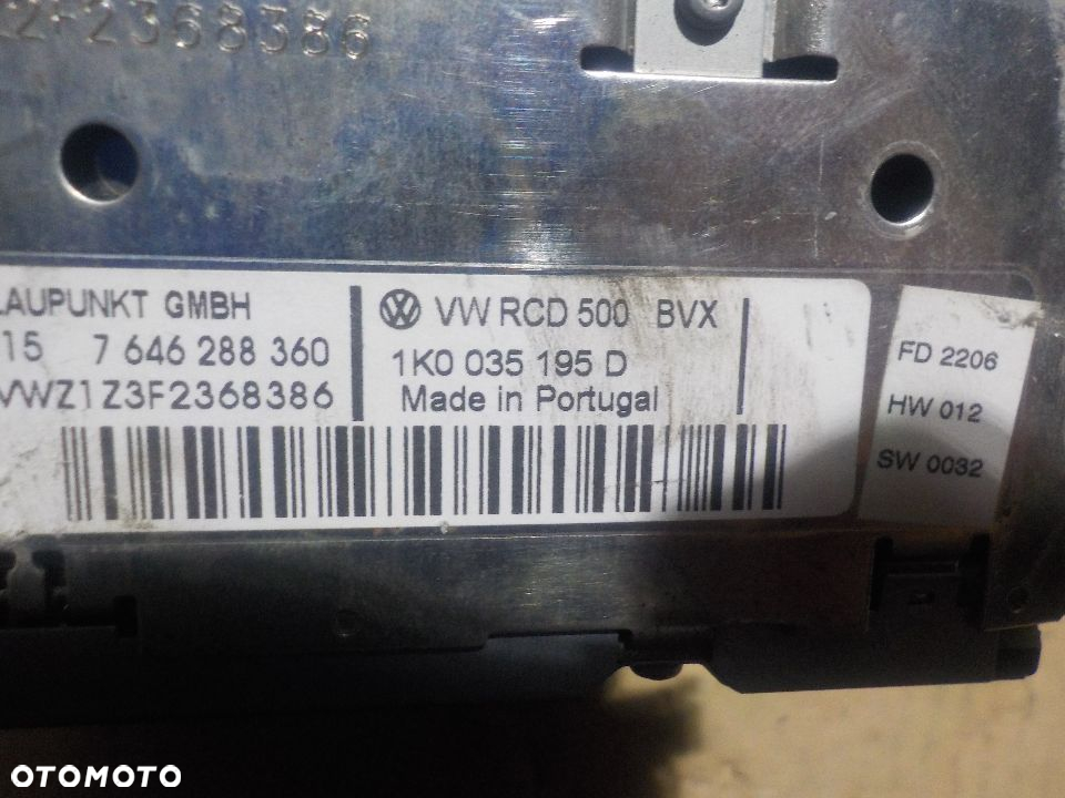 VW JETTA PASSAT B6 RADIO 1K0035195D - 6