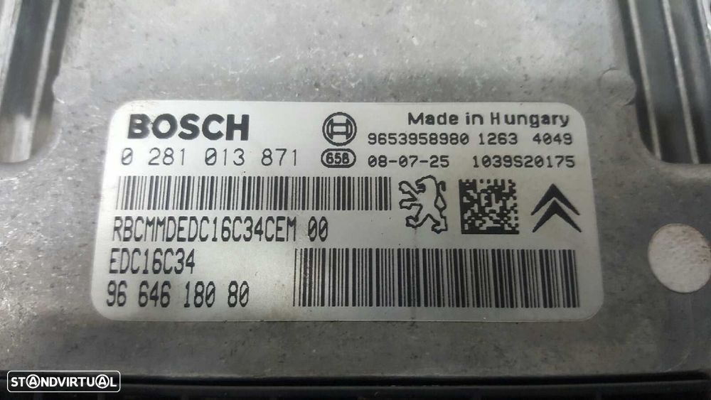 CENTRALINA DO MOTOR UCE CITROEN BERLINGO CUADRO SX - 2