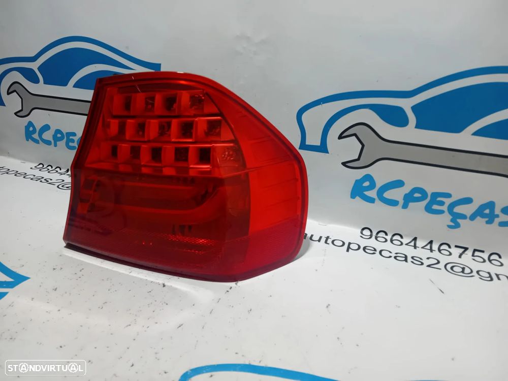 Conjunto Farolins Traseiro Tras Esquerdo Direito Led Original BMW Sedan Serie 3 E90 LCI Facelift 4871732 4871731 - 13