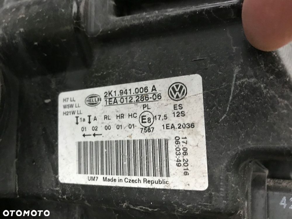 LAMPA VW CADDY 2K5 2015-19 REFLEKTOR ZWYKŁY CHROM - 4