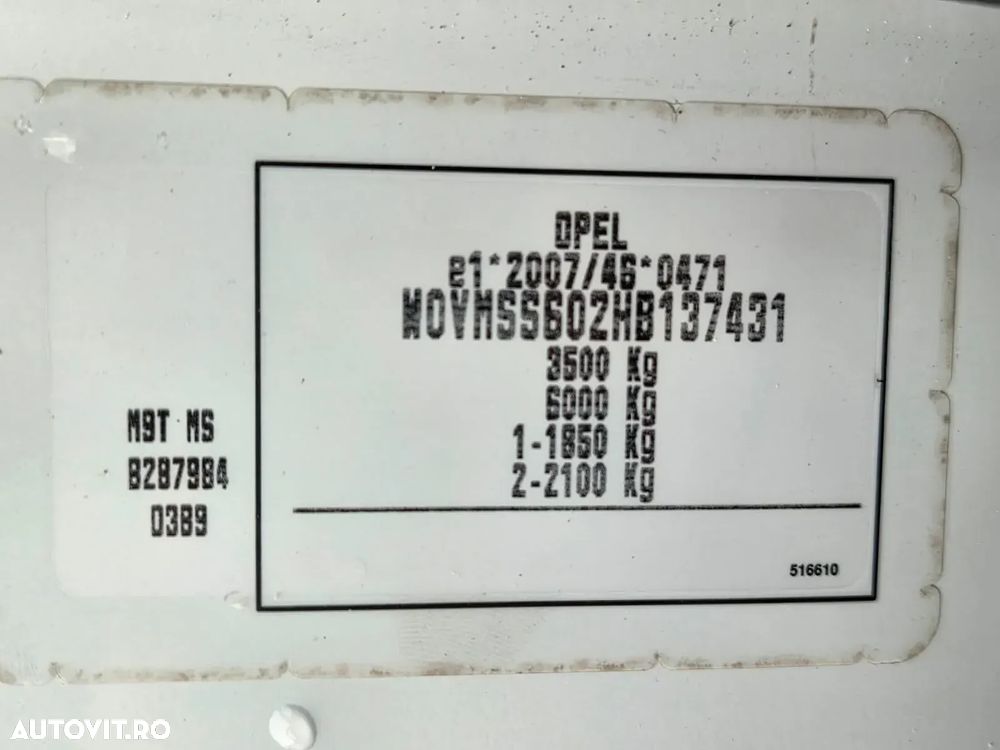 Opel Movano Doka 7Locuri+Bena L=3.20m - 32