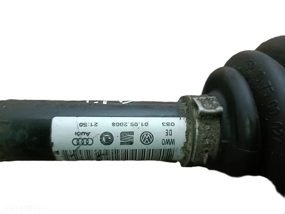 SKODA FABIA II 07-14 1,4 B półoś półośka lewa 6Q0407271AT * - 4