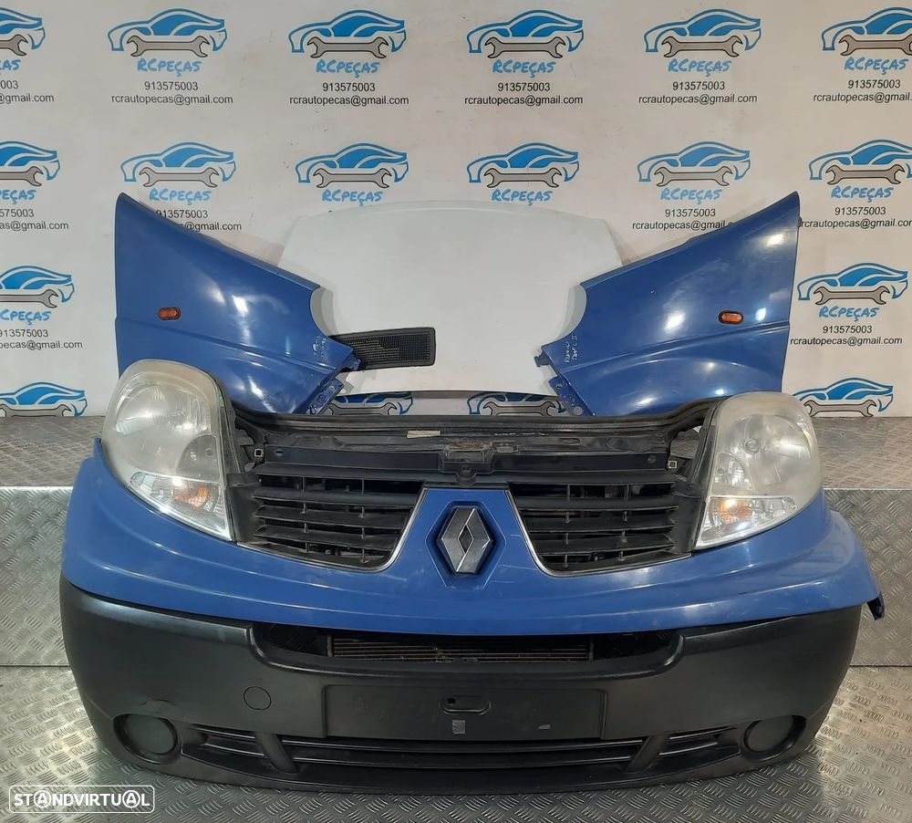 FRENTE COMPLETA RENAULT TRAFIC II 2 MK2 FASE II 2 CAPOT PARACHOQUES GUARDA-LAMAS OTICAS RADIADOR VENTILADOR FRENTE FIBRA REFORÇO