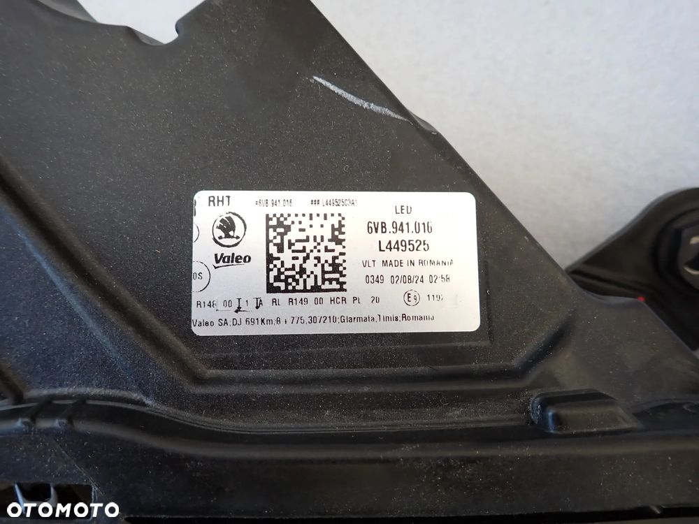 SKODA FABIA IV LAMPA PRAWY PRZÓD 6VB941016 - 3