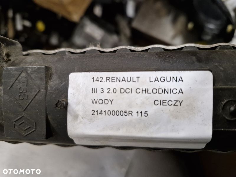 RENAULT LAGUNA 3 III 2.0 DCI CHŁODNICA WODY CIECZY 214100005R - 10