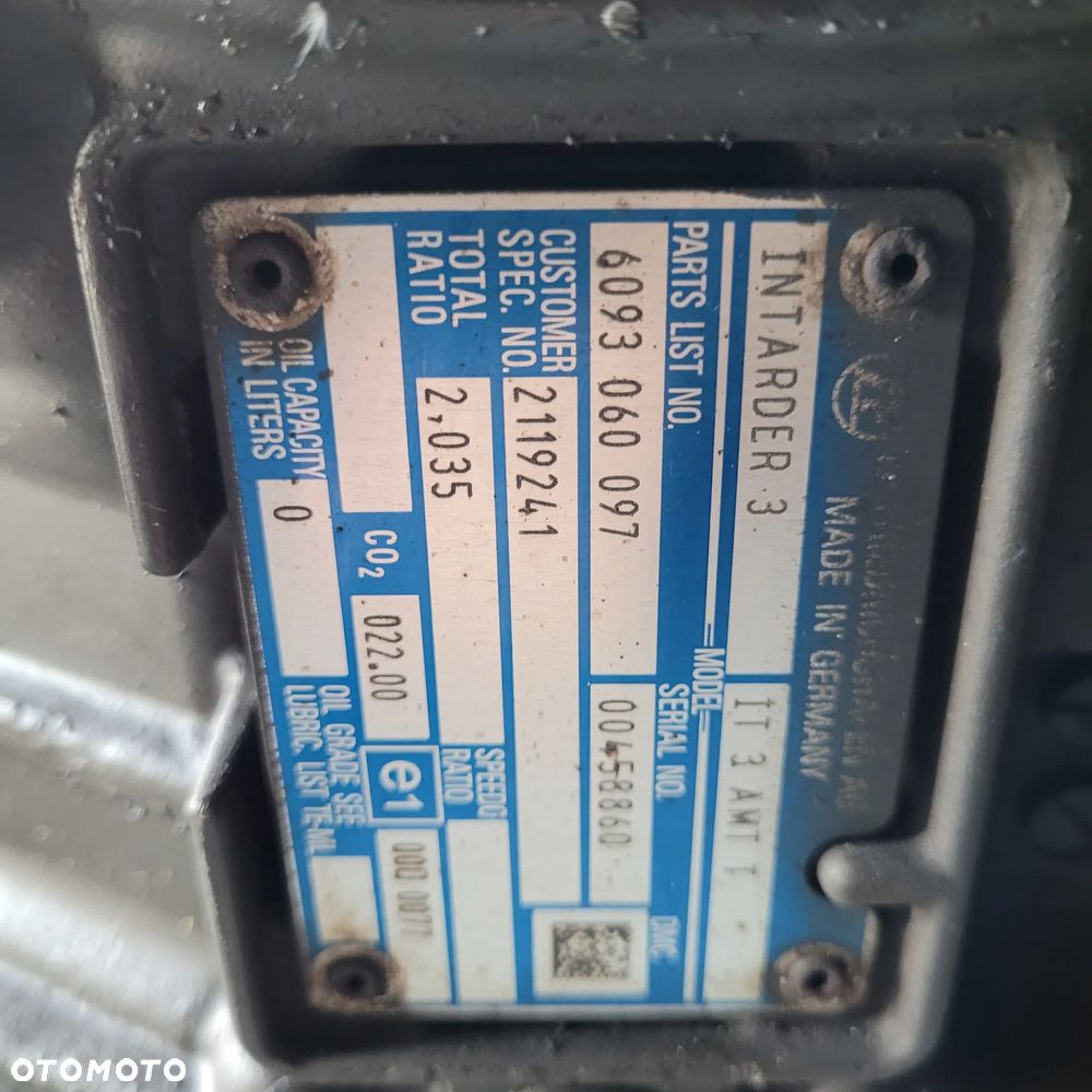 RETARDER INTARDER 3 DAF XF 106 ORYGINAŁ  6093060097 CHWALIM116 - 4