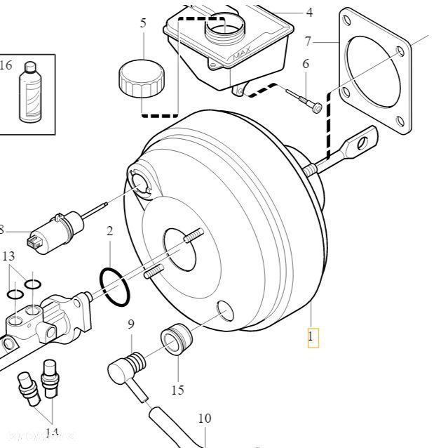 VOLVO XC90 serwo hamulca 2,4D 2,5T 3,2 4,4 OE 31273674 - 1