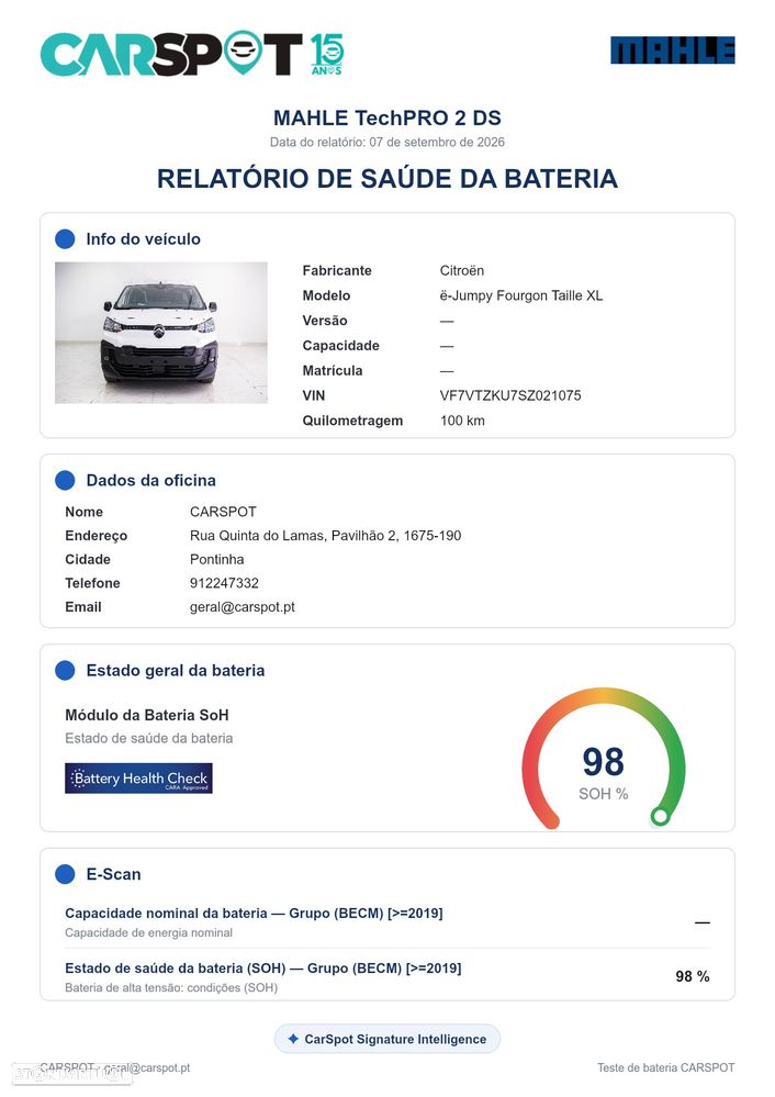 Citroën ë-Jumpy Fourgon Taille XL 75 kWh - 23